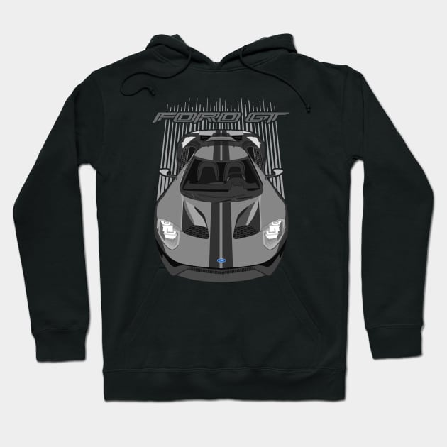 Ford GT-grey and black Hoodie by V8social